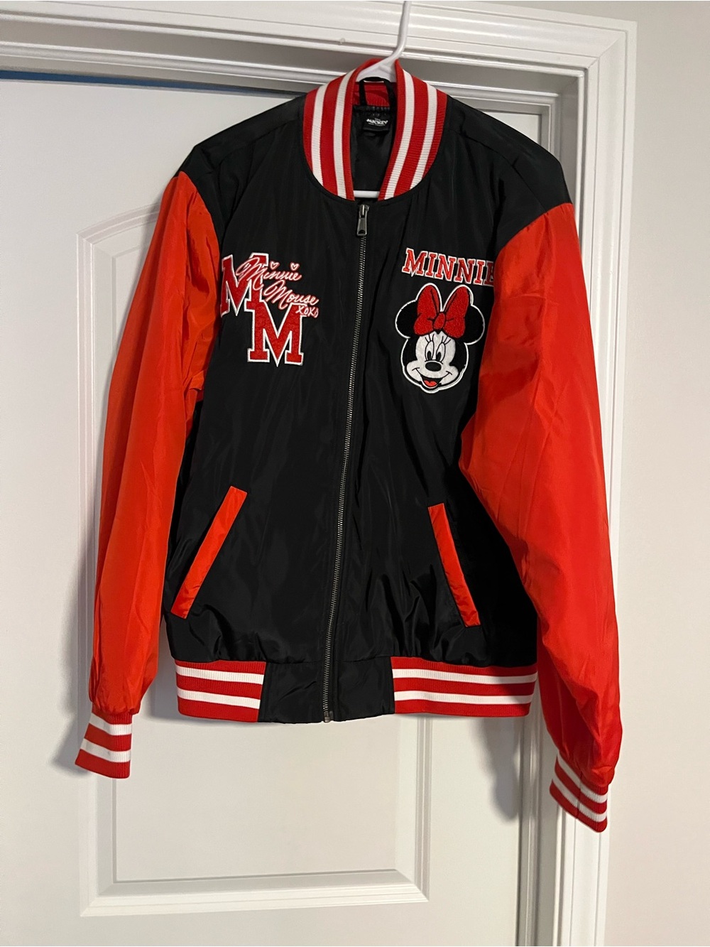 Disney Minnie Mouse Varsity-Style Bomber Jacket